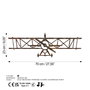 Wallity Rusty Airplane Escultura de pared